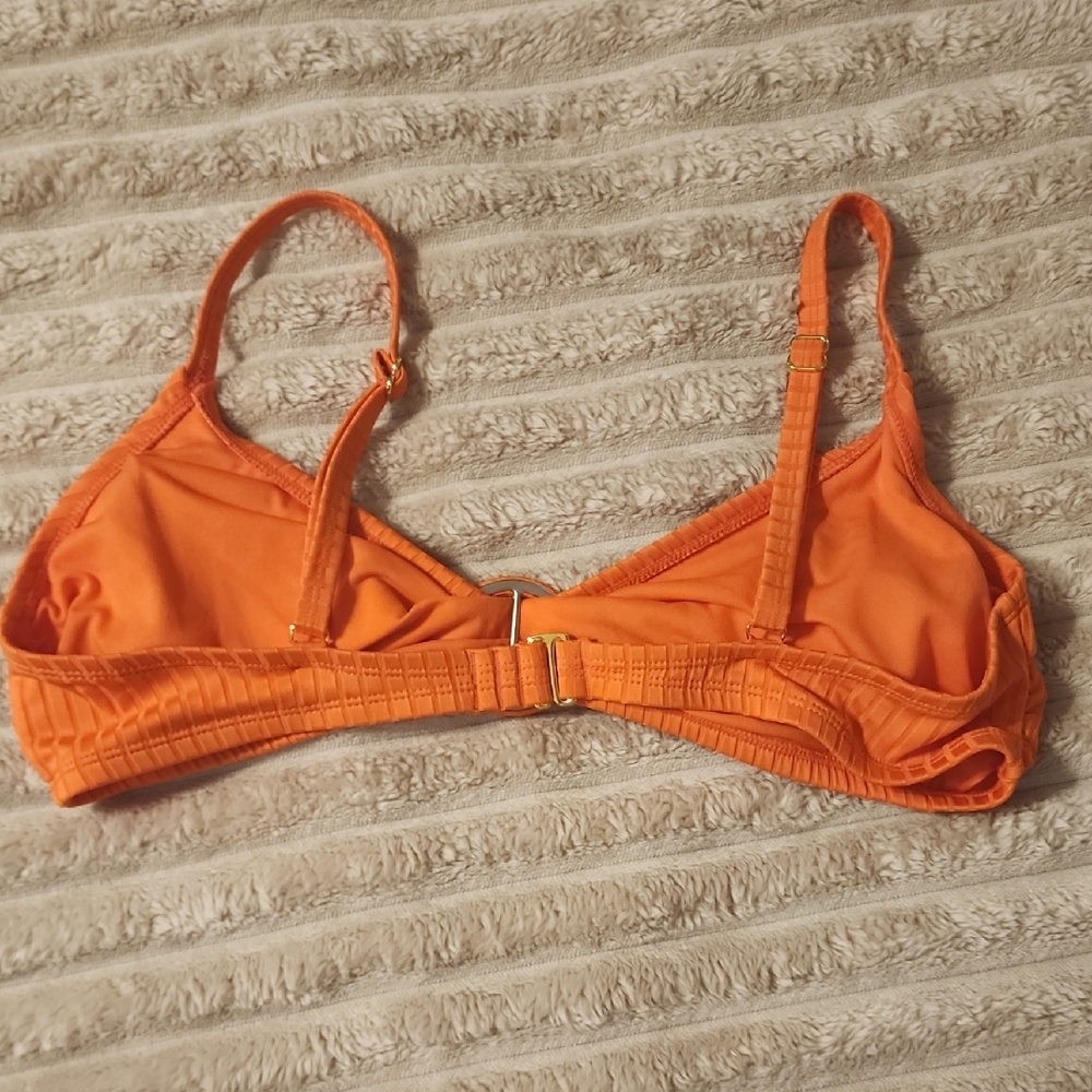 Orange Ribbed Bikini Set - Picture 2 of 8